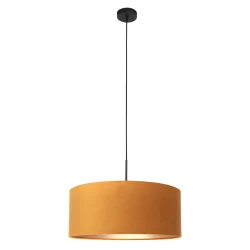 pendant luminaire SPARKLED LIGHT cylindrical, with shade E27 IP20, black matt dimmable
