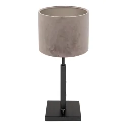 table lamp STANG up, short, with switch, with shade, with plug E27 IP20, black matt dimmable