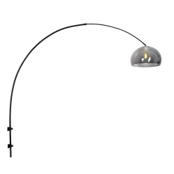 wall luminaire SPARKLED LIGHT half round, with shade, adjustable E27 IP20, black matt 