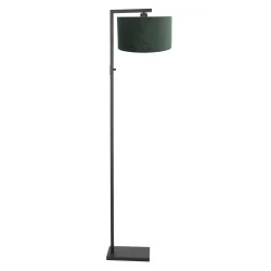 floor lamp STANG down, with switch, with shade, with plug E27 IP20, black matt dimmable