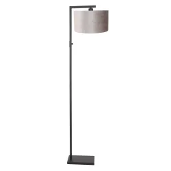 floor lamp STANG down, with switch, with shade, with plug E27 IP20, black matt dimmable