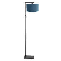 floor lamp STANG down, with switch, with shade, with plug E27 IP20, black matt dimmable