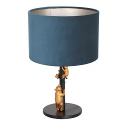 table lamp ANIMAUX - OURSES up, with switch, with shade, with plug E27 IP20, black matt 