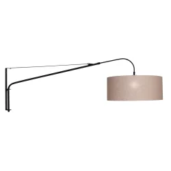 wall luminaire ELEGANT CLASSY with switch, with shade, with strain relief, with plug, adjustable E27 IP20, black matt 