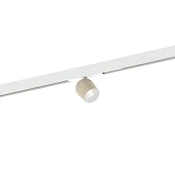 Projecteur sur rail DOMY ON STREX 1.0 avec adaptateur IP20, blanc mat, gris soie 