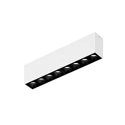 Luminaire de plafond LINOO SURFACE 8.0 8 flammes, angulaire IP20, blanc mat, blanche brillant gradable