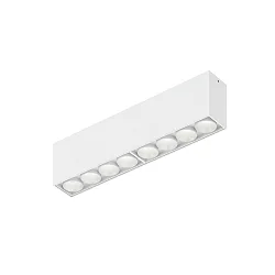Luminaire de plafond LINOO SURFACE 8.0 8 flammes, angulaire IP20, blanc mat, blanche brillant gradable