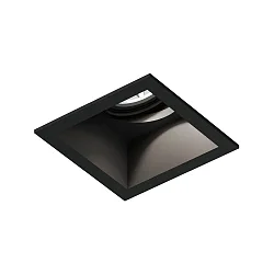 Projecteur encastré PLANO 1.0 - LED à 1 flamme, pivotant à la cardan, avec ressorts à pince IP20, mat, noir profond gradable