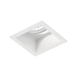 Projecteur encastré PLANO 1.0 - LED à 1 flamme, pivotant à la cardan, avec ressorts à pince IP20, mat, blanc trafic gradable