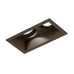 Projecteur encastré PLANO 2.0 - LED à 2 flammes, pivotant à la cardan, avec ressorts à pince IP20, bronze gradable