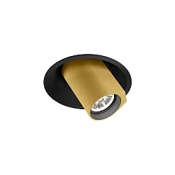 Luminaire de plafond BLIEK ROUND 1.0 - LED pivotant à la cardan, montage semi-enfoui, avec ressorts à pince IP20, or