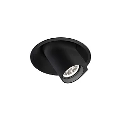 LED Recessed spot BLIEK ROUND 1.0, 350/500mA, 7/10W, 3000K, CRi >90, rotatable, swivelling, black