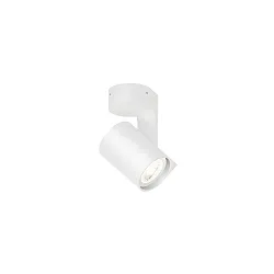 Applique et plafonnier SQUBE ON BASE à 1 flamme, pivotant GU10 IP20, blanche gradable