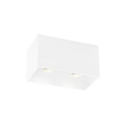 Luminaire de plafond BOX 2.0 à 2 flammes, angulaire, reculer GU10 IP20, blanche gradable