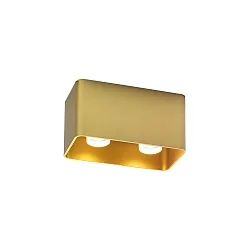 Luminaire de plafond DOCUS 2.0 à 2 flammes, angulaire, reculer GU10 IP20, or gradable