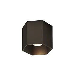 Downlight HEXO 1.0 - PAR16 à 1 flamme, angulaire, sans réflecteur GU10 IP20, bronze gradable