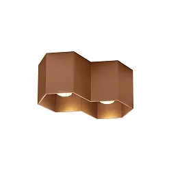 Downlight HEXO 2.0 - PAR16 à 2 flammes, angulaire, sans réflecteur GU10 IP20, cuivre gradable