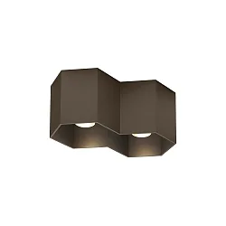 Downlight HEXO 2.0 - PAR16 à 2 flammes, angulaire, sans réflecteur GU10 IP20, bronze gradable