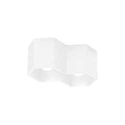 Downlight HEXO 2.0 - PAR16 à 2 flammes, angulaire, sans réflecteur GU10 IP20, mat, blanc trafic gradable