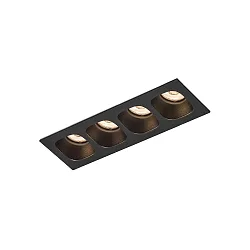 Downlight PIRRO 4.0 4 flammes IP20, noir gradable