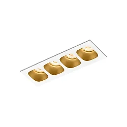 Downlight PIRRO 4.0 4 flammes IP20, or, blanche gradable
