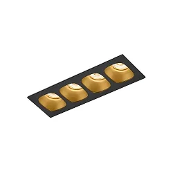Downlight PIRRO 4.0 4 flammes IP20, noir gradable