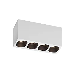 LED Ceiling luminaire PIRRO 4.0, 4 spots, 4x 4.5W 3000K, CRi >90, dimmable, black