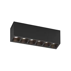 Luminaire de plafond PIRRO 6.0 6 flammes IP20, noir gradable