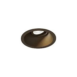 Plafonnier encastré DEEP ADJUST PETIT 1.0 pivotant à la cardan, avec ressorts à pince IP20, bronze gradable