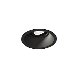 Plafonnier encastré DEEP ADJUST PETIT 1.0 pivotant à la cardan, avec ressorts à pince IP20, mat, noir profond gradable