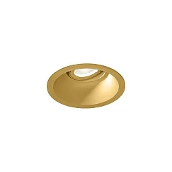 Plafonnier encastré DEEP ADJUST PETIT 1.0 pivotant à la cardan, avec ressorts à pince IP20, or gradable