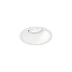 Plafonnier encastré DEEP ADJUST PETIT 1.0 avec ressorts à lames, pivotant à la cardan IP20, mat, blanc trafic gradable