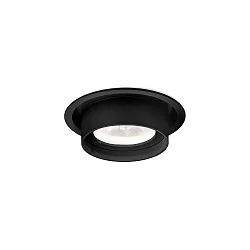Luminaire de plafond RINI SNEAK 1.0 - LED rond, rigide, montage semi-enfoui IP44 / IP20, mat, noir profond gradable