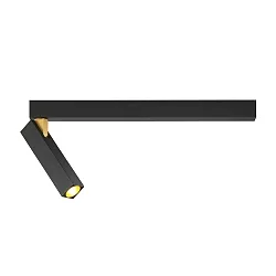Luminaire de plafond MICK 1.0 à 1 flamme IP20, or, noir gradable
