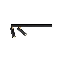 Luminaire de plafond MICK 2.0 à 2 flammes IP20, or, noir gradable