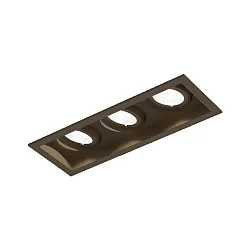 Projecteur encastré PLANO PETIT 3.0 3 flammes, pivotant à la cardan, avec ressorts à pince IP20, bronze gradable