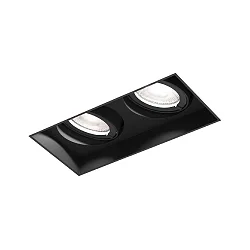 Plafonnier encastré STRANGE PETIT TRIMLESS 2.0 angulaire, affleurant, pivotant à la cardan IP20, mat, noir profond gradable