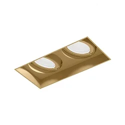 Plafonnier encastré STRANGE PETIT TRIMLESS 2.0 angulaire, affleurant, pivotant à la cardan IP20, champagne gradable