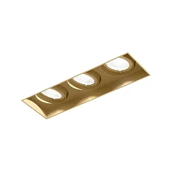 recessed luminaire STRANGE PETIT TRIMLESS 3.0 3 flames IP20, champagner 22,4W 1610lm 3000K 31° CRI 90