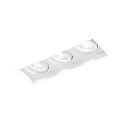 Plafonnier encastré STRANGE PETIT TRIMLESS 3.0 angulaire, affleurant, pivotant à la cardan IP20, mat, blanc trafic gradable