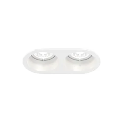 Projecteur encastré DEEP BIJOU 2.0 - LED à 2 flammes, rigide, avec ressorts à pince IP20, mat, blanc trafic gradable