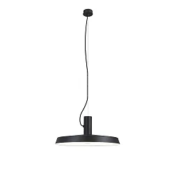 Luminaire à suspension ROOMOR OFFICE CABLE SUSP 1.0 OPAL IP20, noir mat gradable