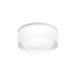 Luminaire de plafond MIRBI IP44 1.0 rond, avec ressorts à lames, montage semi-enfoui IP44 / IP20, blanc trafic gradable