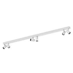 Rampe de projecteurs CENO 6.0 6 flammes, pivotant à la cardan IP20, mat, blanc trafic gradable