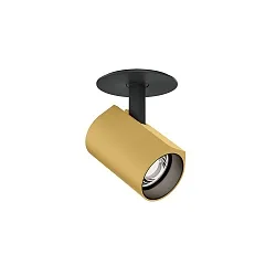 Luminaire de plafond CENO 1.0 Dim-To-Warm, courant constant, montage semi-enfoui IP20, or, mat, noir profond gradable