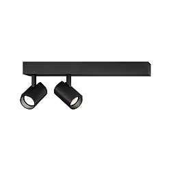 Luminaire de surface CENO 2.0 à 2 flammes, pivotant, rotatif IP20, noir gradable