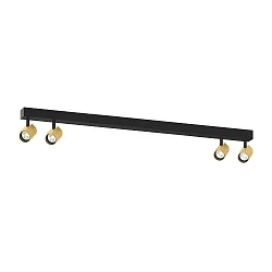 Luminaire de surface CENO 4.0 4 flammes, pivotant, rotatif IP20, or, noir gradable