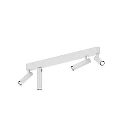 Luminaire de plafond MATCH 4.0 4 flammes, pivotant à la cardan IP20, mat, blanc trafic gradable