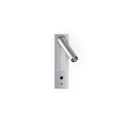 Luminaire d'encastrement mural  MATCH SEMI RECESSED SNOOZE 1.0 IP20, aluminium brossé gradable