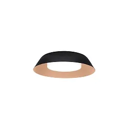 Applique et plafonnier TOWNA 1.0 petit IP44, cuivre, noir gradable